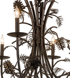 42"W Pinecone 8 Lt Chandelier