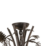 42"W Pinecone 8 Lt Chandelier