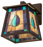 7"W Mackintosh Leaf Solid Mount Mission Wall Sconce