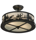 16"W Fly Fishing Creek Flushmount