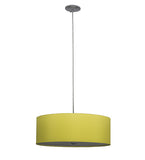 23"W Cilindro Play Yellow Linen Textrene Modern Pendant