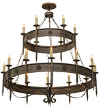 69"W Calandra 18 Lt Two Tier Gothic Chandelier