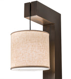 12"W Cilindro Hickory Contemporary Fabric Sconce