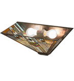 16"W Prairie Wheat Stained Glass Southwest Wall Sconce