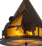 24"W Teepee with Running Horses Pendant