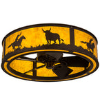 36"W Cowboy & Steer Chandel-Air Ceiling Fan