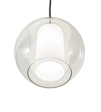 12"W Bola Cilindro Contemporary Pendant