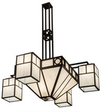 60"W Mission Chic 4 Lt Chandelier