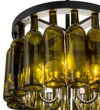 19"W Tuscan Vineyard Estate 16 Wine Bottle Chandelier