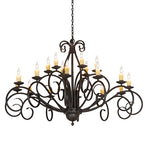 60"W Sienna 18 Lt Two Tier Chandelier
