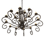 60"W Sienna 18 Lt Two Tier Chandelier