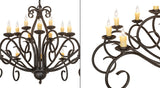 60"W Sienna 18 Lt Two Tier Chandelier