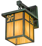 9"W Hyde Park Sprig Outdoor Hanging Wall Sconce