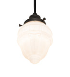 5"W Revival Schoolhouse W/Colonnade Globe Mini Pendant