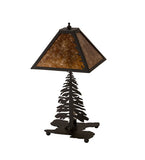 21"H Leafs Edge Rustic Lodge Table Lamp