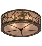 22"W Lone Cowboy Flush Mount