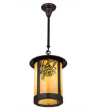 12"W Fulton Winter Pine Outdoor Pendant