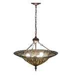 24"W Tiffany Lotus Leaf Inverted Pendant