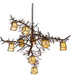39"W Pine Branch Valley View 10 Lt Lodge Chandelier