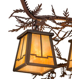 39"W Pine Branch Valley View 10 Lt Lodge Chandelier