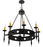 38"W Sabrina 8 Lt Gothic Chandelier