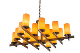 48"W Dante 18 Lt Contemporary Rustic Lodge Chandelier