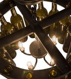 19"W Tuscan Vineyard Estate Modern Flushmount