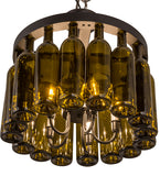19"W Tuscan Vineyard Estate Modern Flushmount