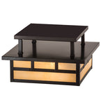 12"Sq Hyde Park Double Bar Mission Outdoor Flush Mount