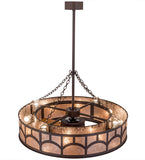 44"W Mission Hill Top W/Up and Downlights Chandel-Air Fan