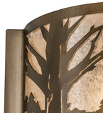 12"W Wildlife Bear at Lake Wall Sconce