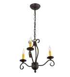 18"W Sienna 3 Lt Victorian Chandelier
