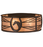 16"W Horseshoe Flush Mount