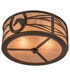 16"W Horseshoe Flush Mount