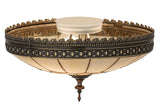 15"W Vincent Honeycomb Victorian Flush Mount