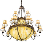 74"W Commerce Sportsman 15 Lt Two Tier Lodge Chandelier