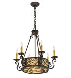 24"W Delano 6 Lt Victorian Gothic Chandelier