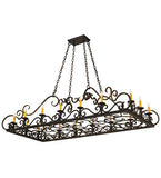 66"L Carlotta 16 Lt Victorian Oblong Chandelier