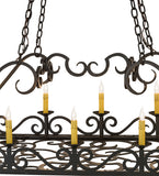 66"L Carlotta 16 Lt Victorian Oblong Chandelier
