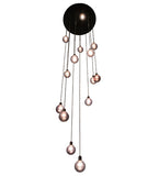 34"W Bola 14 Lt Modern Cascading Pendant