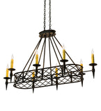 55"L Top Ridge 8 Lt Rustic Lodge Chandelier
