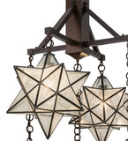 30"W Moravian Star 5 Lt Mission Chandelier