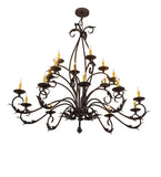 54"L Windsor 18 Lt Oblong Victorian Chandelier