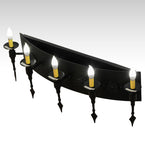 36"W Warwick Gothic 5 Lt Vanity Wall Sconce