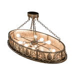 48"L Mountain Pine Oblong Semi-Flush Mount