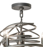 60"W Cyclone 36 Lt Contemporary Chandelier