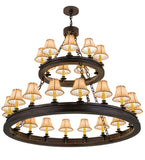 51"W Sullivan Ranch 27 Lt Two Tier Southwest Chandelier