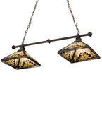 44"L Nuevo Mission 2 Lt Southwest Tiffany Island Pendant