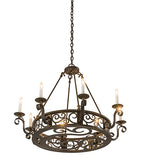 36"W Delano 8 Lt Victorian Gothic Chandelier