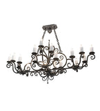 60"L Kean 20 Lt Oblong Victorian Chandelier